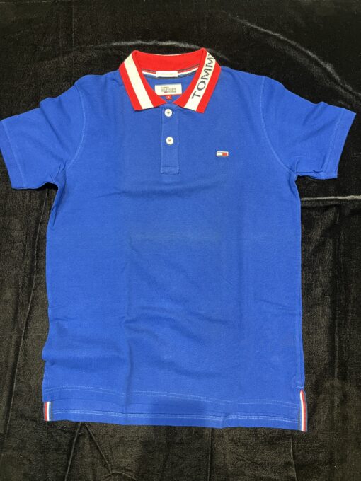 Tommy Hilfiger Blue Denim Polo Half Sleeve Tshirt
