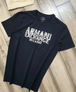 Armani Exchange Milano Black Round Neck Tshirt