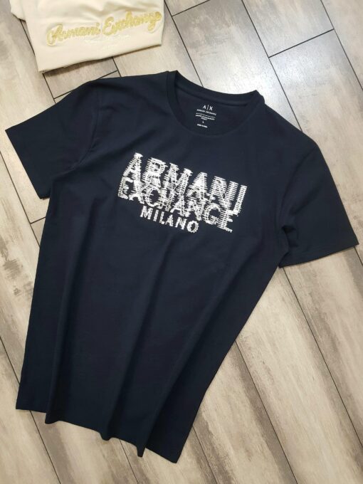 Armani Exchange Milano Black Round Neck Tshirt
